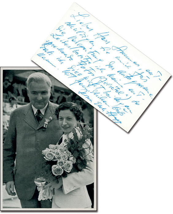 Elek, Ilona  | (1907-1988) Karteikarte mit original Widmung von Ilona Elek (HUN) 2fache Goldmedaille im Fechten Florett Einzel Frauen bei den Olympischen Spielen 1936 und 1948. 11fache Weltmeisterin. 10x6 cm.