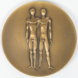 Siegermedaille 1972  | Bronze-Siegermedaille XX.Olympiade München 1972. (Entwurf von G.Cassioli und G.Marcks). Bronze, 6,6 cm - Bild 2