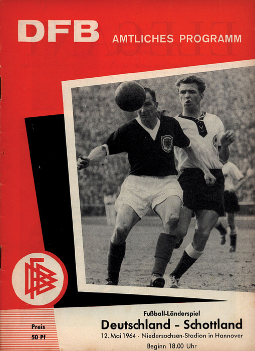  - Football Programme Germany v Scotland 12th may 1964 in Hannover. Size 15x21cm, 36 pages, Condition: C