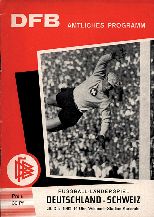Programm LS1962  | Deutschland - Schweiz, 23.12.1962 in Karlsruhe. Offizielles Programm