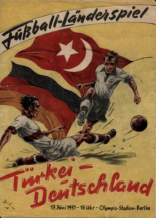  - Programme of the match Germany - Turkey in Berlin on 17th May 1951, size 15x23cm, 20 pages with photos. Condition: C
