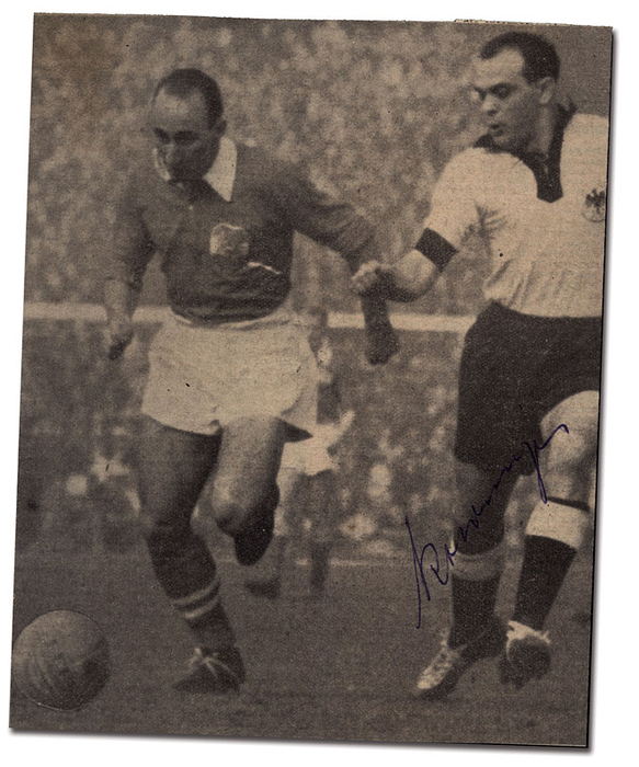  - Autograph Football Germany. Werner Kohlmeyer World Cup 1954 Condition: A-