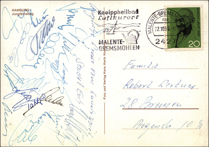 Sorry, no english description is available. ...  -  Condition: A-.....abgestempelt am 22.10.1969 im Trainigslager von Malente