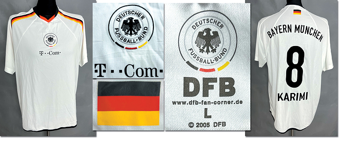 DFB  - Trikot 2006  | Original match worn DFB Testspiel T.. Com Spielertrikot mit der Nummer 8. Getragen von Ali Karimi im Testspiel T..Com gegen den Bonner SC am 07.05.2006. Status:AAB