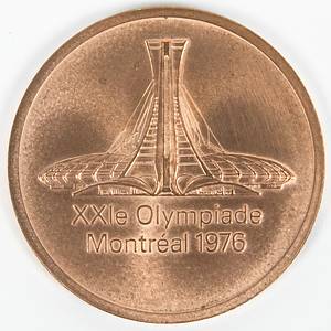Teilnehmermedaille 1976  | XXIe Olympiade Montreal 1976. Kupfer, 4,5cm. - Bild 2