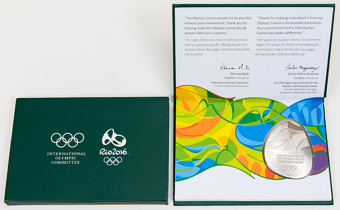 Teilnehmermedaille 2016  | Rio 2016. XXXI Olympiad Rio 2016 - Offizielle Teilnehmermedaille.