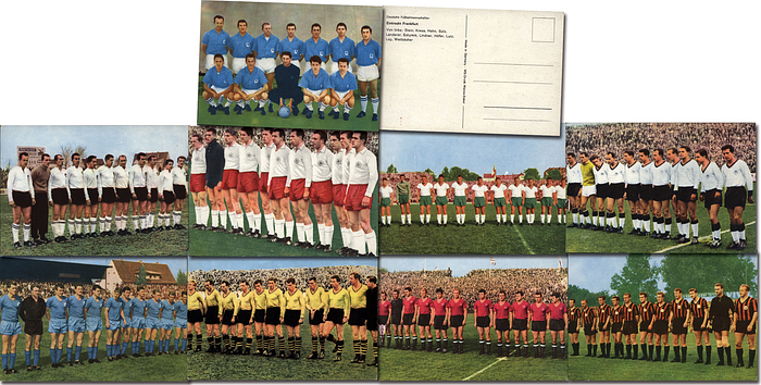 Sorry, no english description is available. ...  -  Condition: A-.....Vorhanden: Bayern München, Dortmund, Werder, S/W Essen, 1860 München, KSC, Nürnberg. Oberhausen, E. Frankurt --Sehr schöner Zustand