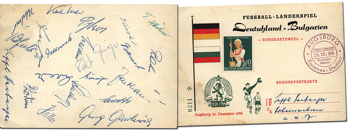 Sorry, no english description is available. ... Autograph Football Germany 1958 -  Condition: C+.....