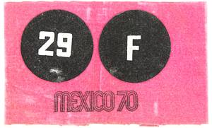 Armband WM 1970  | Offizielles Armband für Fotografen bei der Fußball-Weltmeisterschaft 1970 in Mexiko für das Spiele 29 Halbfinale Brasilien v Uruguay. 15,5x9 cm. - Bild 2