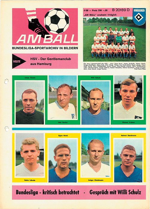 Sorry, no english description is available. ...  - 8 Seiten, 25x34 cm, Broschur, Farbfotos, Bauer-verlag, München 1968. Condition: C+.....Seltene Sonderausgabe zum Hamburger SV und Gesamtbetrachtung des  11+12.Bundesligaspieltages. --gelocht