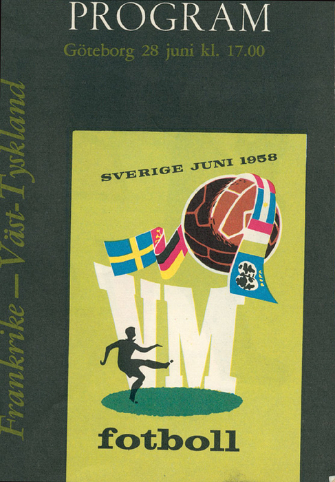 World Cup 1958. 3rd place Match Germany v France - World Cup 1958. 3rd place Match Germany v France Programme from the match in Goeteborg, 28.6.1958,  size 18x13 cm, 88 pages. - Condition: B