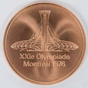 Teilnehmermedaille 1976  | XXIe Olympiade Montreal 1976. Bronze (4,5cm). In original Präsentationsbox. - Bild 2