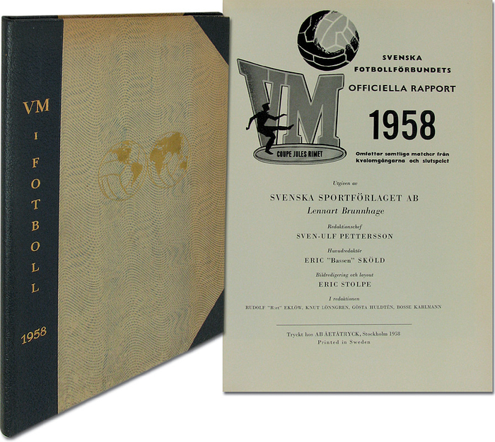 Brunnhage, Lennart (Hrsg) | Officiella Rapport VM 1958. Omfattar samtliga matcher från kvalomgångarna och slutspelet (Official Report).