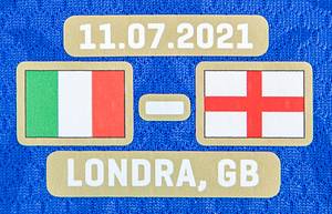 UEFA Euro 2021 match worn football shirt Italia - Original match-worn / issued Italy shirt with the number 5. Worn by Manuel Locatelli on July 11, 2021, in the European Football Championship final against England. Italy - England 1:1, 3:2 on penalties. Barella is the 2021 European Football Champion. Status: AAC --Short-sleeved jersey; size L; rubberized federation logo, 4 World Cup stars, Puma logos, and match details; rubberized player name and number (front and back); laser-engraved ventilation holes; 'Italia' lettering embroidered on the back of the collar; with UEFA European Trophy patch and UEFA Respect patch; Puma DryCell. Condition: A - Bild 5