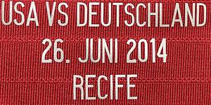DFB - Trikot 2014 WM  | Original match issued DFB Spielertrikot mit der Nummer 19 von Mario Götze.Vorbereitet für das Gruppenspiel gegen die USA am 26.06.2014 in Recife, Brasilien, was die deutsche Nationalmannschaft 0:1 gewann, durch ein Tor von Thomas Müller.Status AAB. - Bild 6