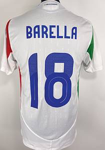 Italien - Trikot 2024 EM  | Original match issued Italien Spielertrikot mit der Nummer 18 von Nicolò Barella. Vorbereitet für das Gruppenspiel der Europameisterschaft am 20.06.2024 in Gelsenkirchen. Status AAB. - Bild 11