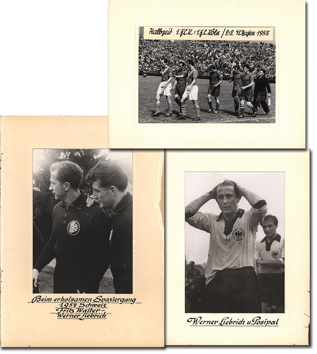 Sorry, no english description is available. ...  -  -- (Dieses Objekt wird mit Echtheitszertifikat ausgeliefert - COA  --. Condition: A-.....Das Stück kommt direkt aus der Sammlung von Werner Liebrich (1927-1995). Fußball - Weltmeister 1954. 16 DFB A-Länderspiele. 1.FC Kaiserslautern 365 Spiele, 2x Deutscher Fußball - Meister 1951 + 1953.