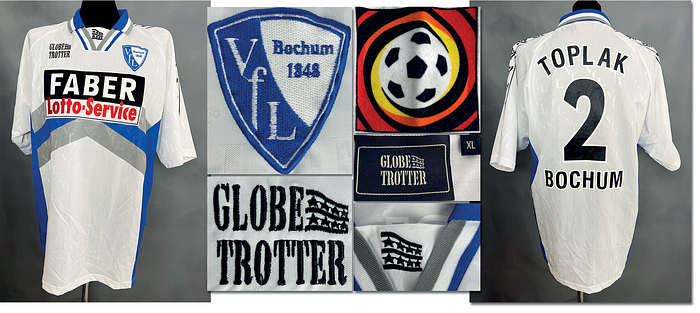 Sorry, no english description is available. ...  -  Condition: A.....Trikot kurzarm; Größe XL; Vereinsemblem und Hersteller-Logo aufgestickt; Sponsor `Faber Lotto-Service`aufgenäht; Rückennummer, Spielername und Vereinsname gummiert; BL Patch geflockt; 100% Polyester; Direkt aus der Sammlung von Wolfgang „Atze“ Gebhardt (1956-2021). Gebhardt war der Physio, dem die Bayern-Stars mehr als 20 Jahre vertraut haben.