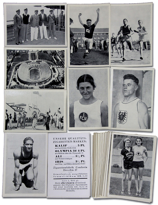 Sammelbilder-Confreia  | Olympiade 1932. Serie 1 Bild 1-50 (kompletter Satz). Zigarettenfabrik Confreia Dresden 1932. Karton, 7,5x5 cm.