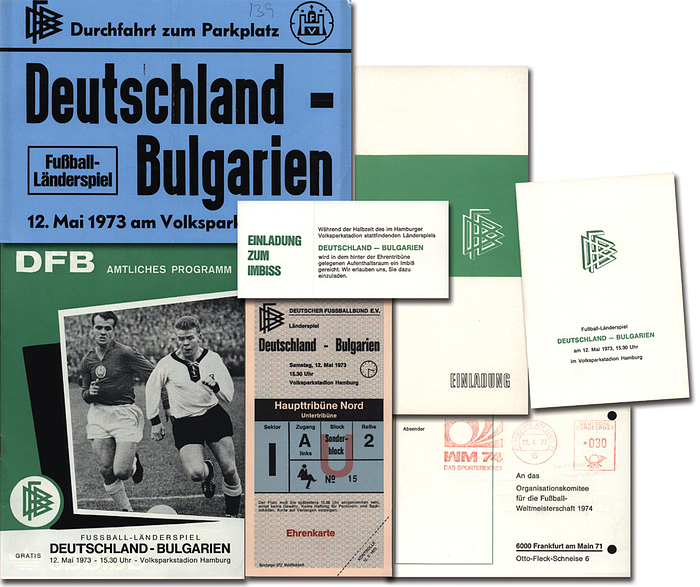  - Football Programm Germany v Bulgaria 1973 12th may. 16 pages, 21x15 cm. --rusty staples Condition: A-B