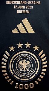 DFB - Trikot 2021  | Original DFB Trikot mit der Nummer 8  von Leon Goretzka.Vorbereitet für das Länderspiel gegen die Ukraine am 12.06.2021 in Bremen. Der DFB-Adler des Trikots zeigt sich zur Würdigung  des 1000. Länderspiels der deutschen  Nationalmannschaft in einem extra für dieses Spiel gefertigtem Design. Status: AAC. - Bild 4